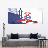 Custom Puerto Rico Football Tapestry Vamos Los Boricuas