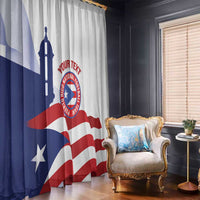 Custom Puerto Rico Football Window Curtain Vamos Los Boricuas