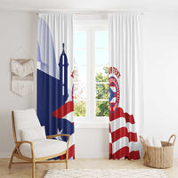 Custom Puerto Rico Football Window Curtain Vamos Los Boricuas