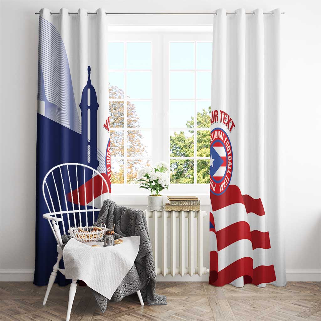 Custom Puerto Rico Football Window Curtain Vamos Los Boricuas