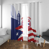 Custom Puerto Rico Football Window Curtain Vamos Los Boricuas