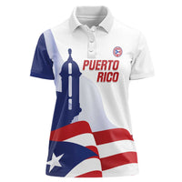 Custom Puerto Rico Football Women Polo Shirt Vamos Los Boricuas