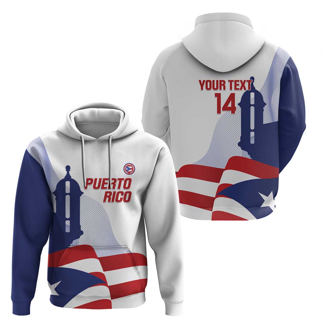 Custom Puerto Rico Football Zip Hoodie Vamos Los Boricuas