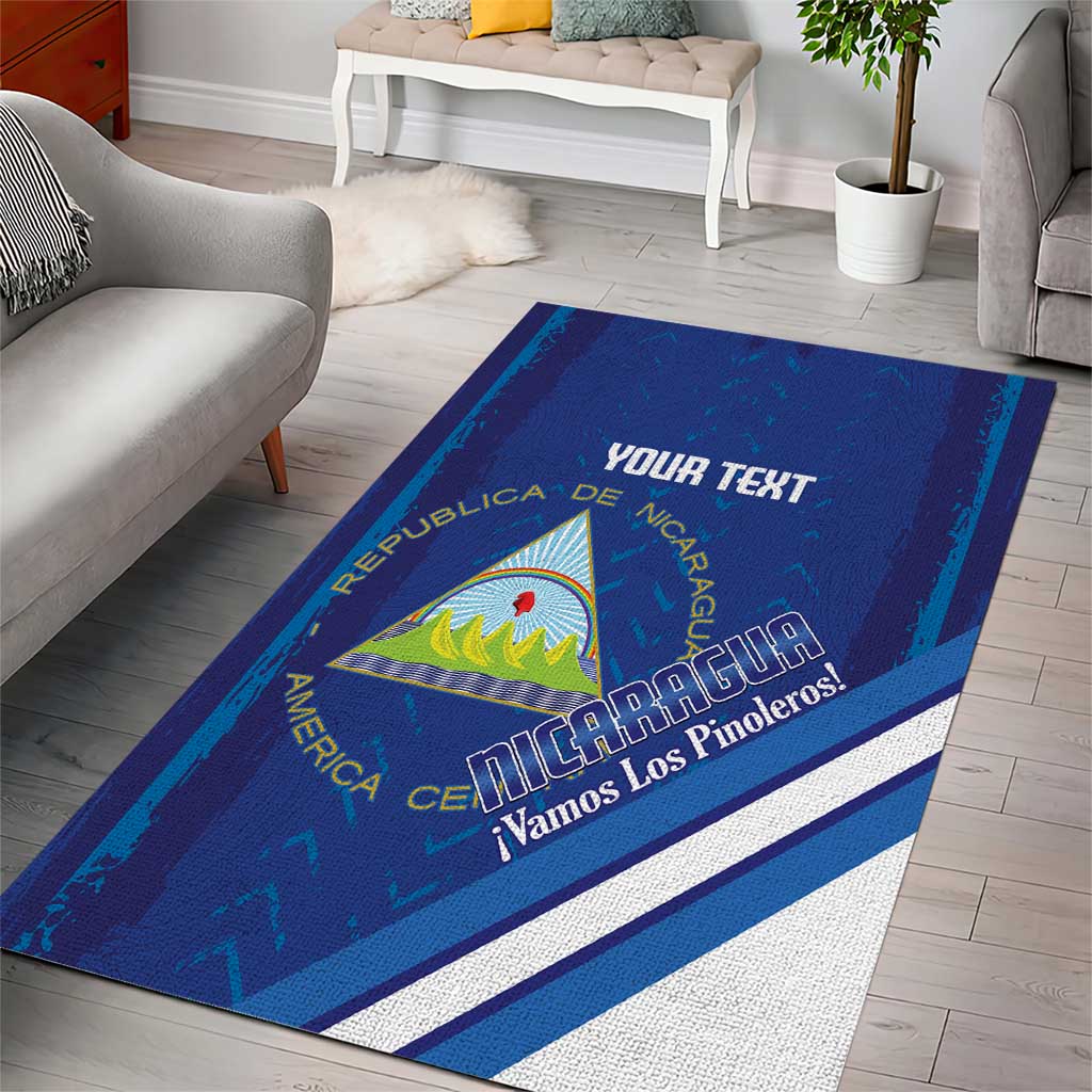 Custom Nicaragua Football Area Rug Vamos Los Pinoleros