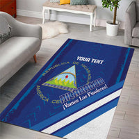 Custom Nicaragua Football Area Rug Vamos Los Pinoleros