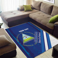 Custom Nicaragua Football Area Rug Vamos Los Pinoleros