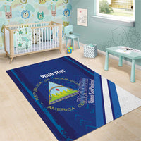 Custom Nicaragua Football Area Rug Vamos Los Pinoleros