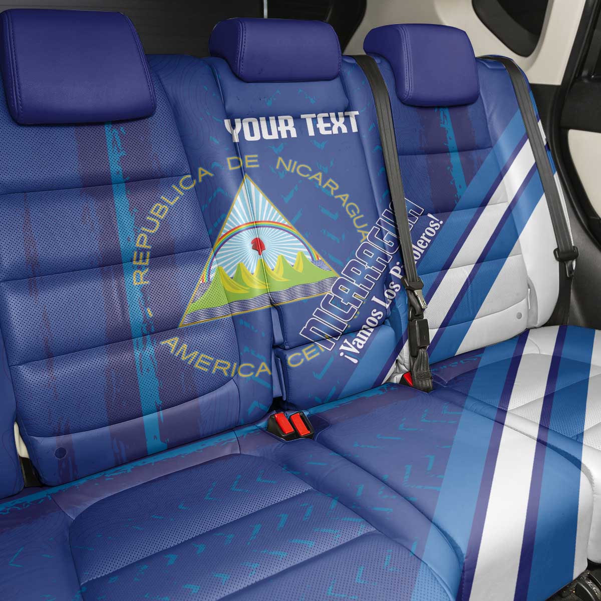 Custom Nicaragua Football Back Car Seat Cover Vamos Los Pinoleros