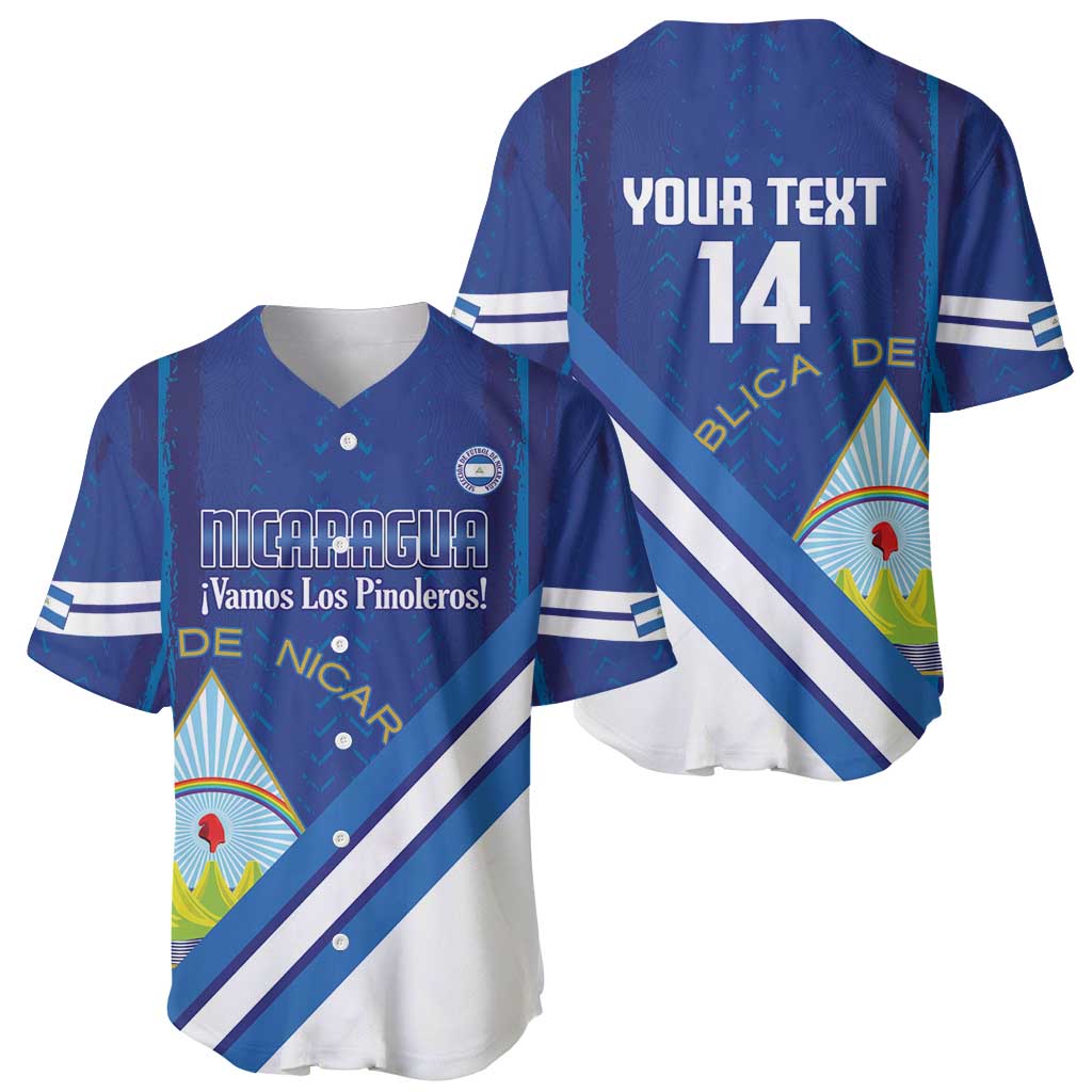 Custom Nicaragua Football Baseball Jersey Vamos Los Pinoleros