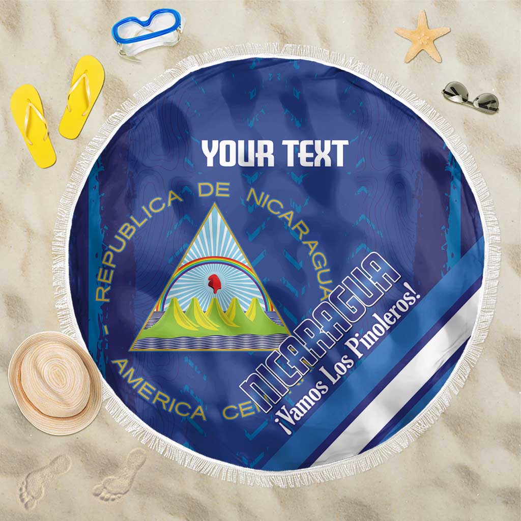 Custom Nicaragua Football Beach Blanket Vamos Los Pinoleros