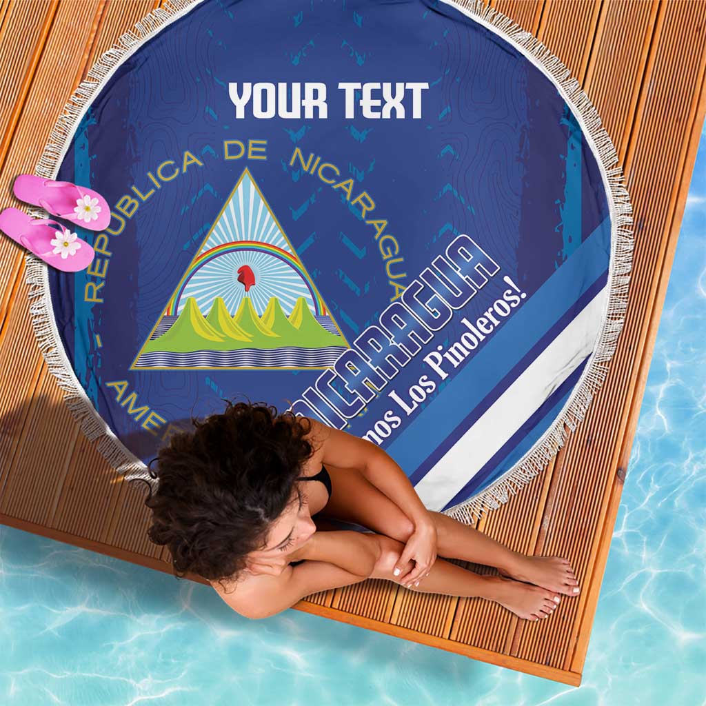 Custom Nicaragua Football Beach Blanket Vamos Los Pinoleros