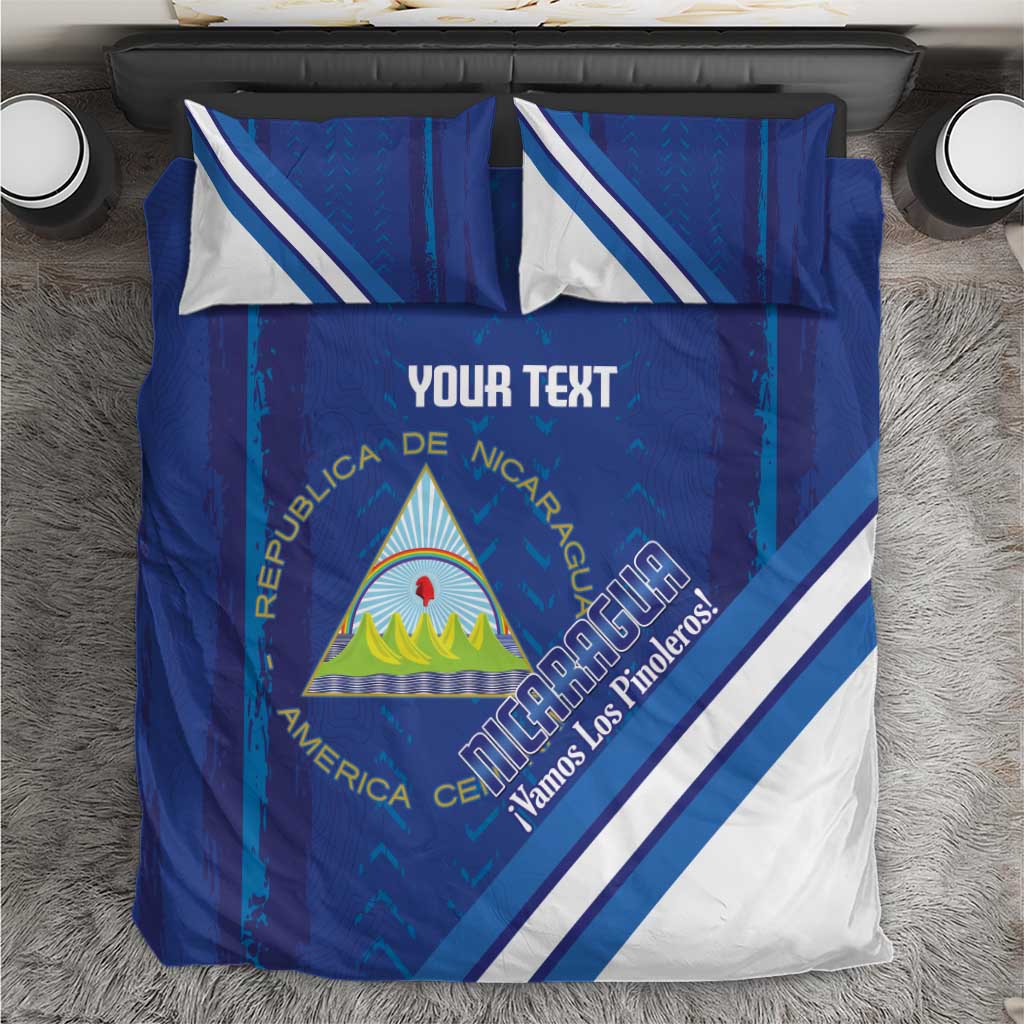 Custom Nicaragua Football Bedding Set Vamos Los Pinoleros