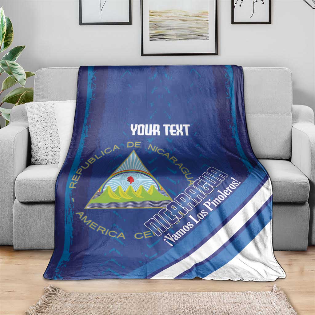 Custom Nicaragua Football Blanket Vamos Los Pinoleros