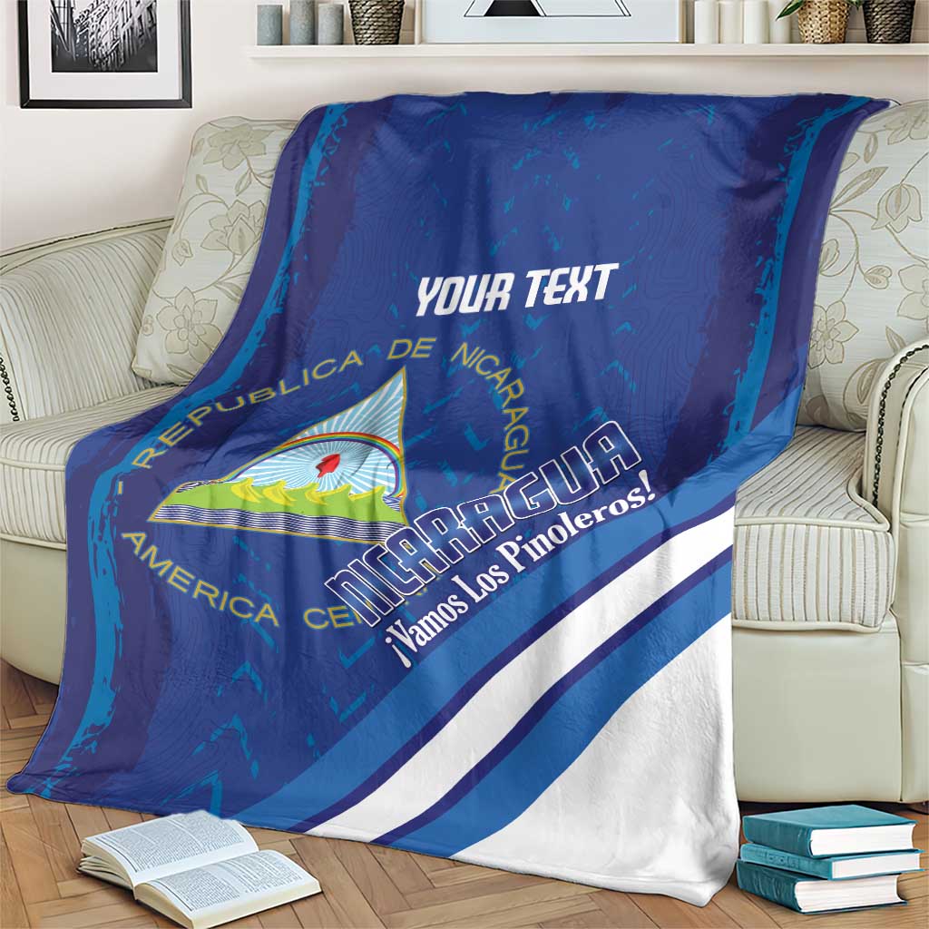 Custom Nicaragua Football Blanket Vamos Los Pinoleros