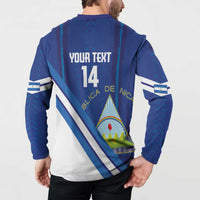 Custom Nicaragua Football Button Sweatshirt Vamos Los Pinoleros