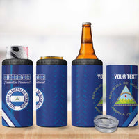 Custom Nicaragua Football 4 in 1 Can Cooler Tumbler Vamos Los Pinoleros