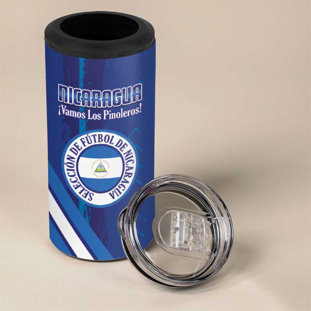 Custom Nicaragua Football 4 in 1 Can Cooler Tumbler Vamos Los Pinoleros