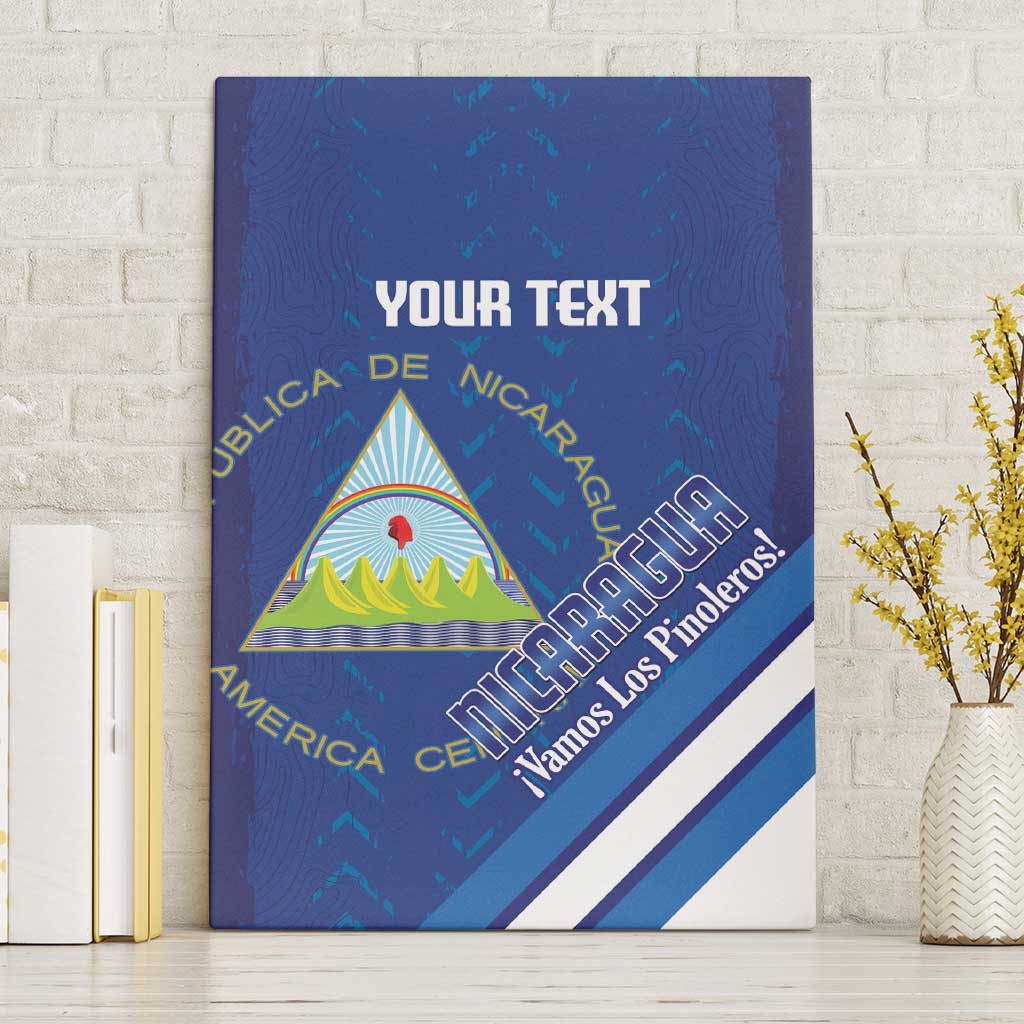 Custom Nicaragua Football Canvas Wall Art Vamos Los Pinoleros