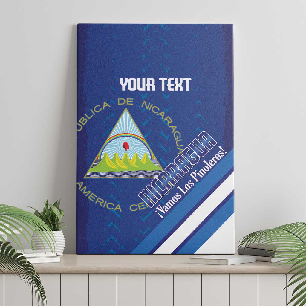 Custom Nicaragua Football Canvas Wall Art Vamos Los Pinoleros
