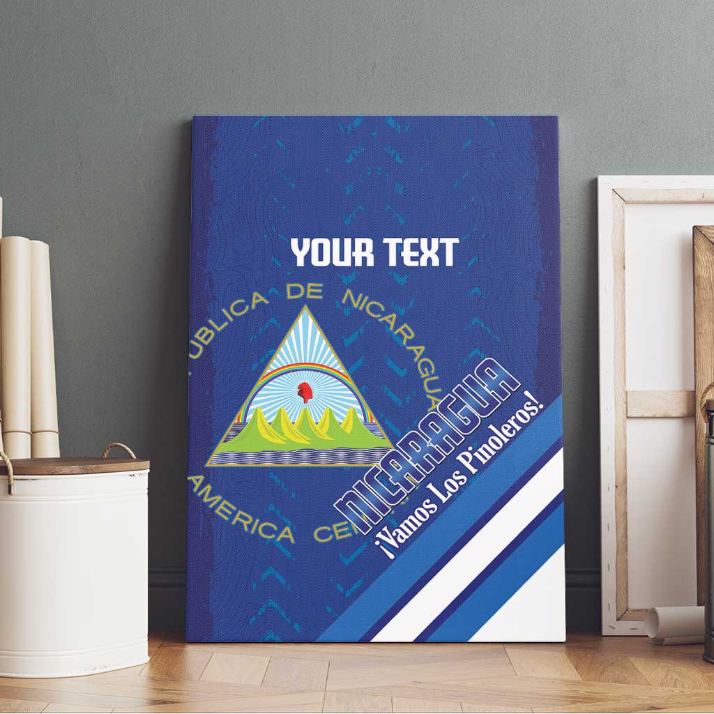 Custom Nicaragua Football Canvas Wall Art Vamos Los Pinoleros