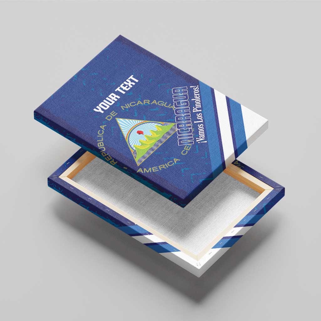 Custom Nicaragua Football Canvas Wall Art Vamos Los Pinoleros