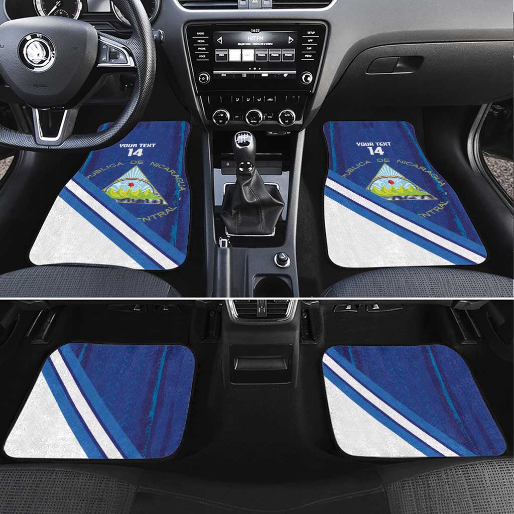 Custom Nicaragua Football Car Mats Vamos Los Pinoleros