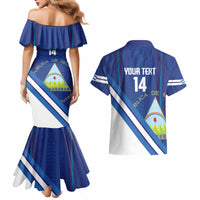 Custom Nicaragua Football Couples Matching Mermaid Dress and Hawaiian Shirt Vamos Los Pinoleros