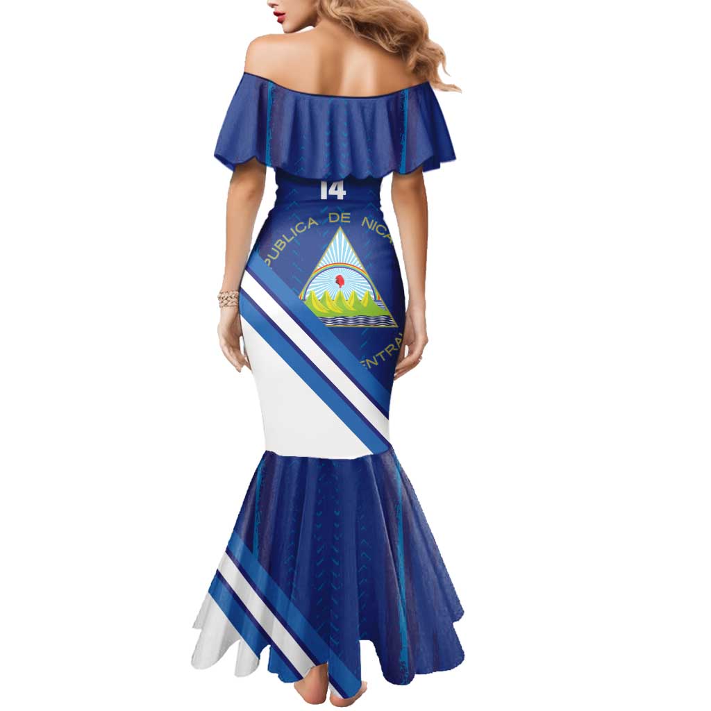 Custom Nicaragua Football Family Matching Mermaid Dress and Hawaiian Shirt Vamos Los Pinoleros