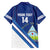 Custom Nicaragua Football Family Matching Off Shoulder Short Dress and Hawaiian Shirt Vamos Los Pinoleros