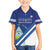 Custom Nicaragua Football Family Matching Off Shoulder Short Dress and Hawaiian Shirt Vamos Los Pinoleros