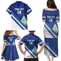 Custom Nicaragua Football Family Matching Puletasi and Hawaiian Shirt Vamos Los Pinoleros
