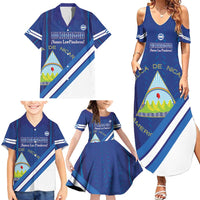 Custom Nicaragua Football Family Matching Summer Maxi Dress and Hawaiian Shirt Vamos Los Pinoleros