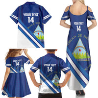 Custom Nicaragua Football Family Matching Summer Maxi Dress and Hawaiian Shirt Vamos Los Pinoleros