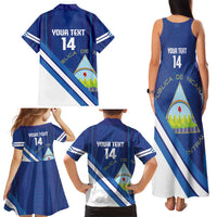 Custom Nicaragua Football Family Matching Tank Maxi Dress and Hawaiian Shirt Vamos Los Pinoleros