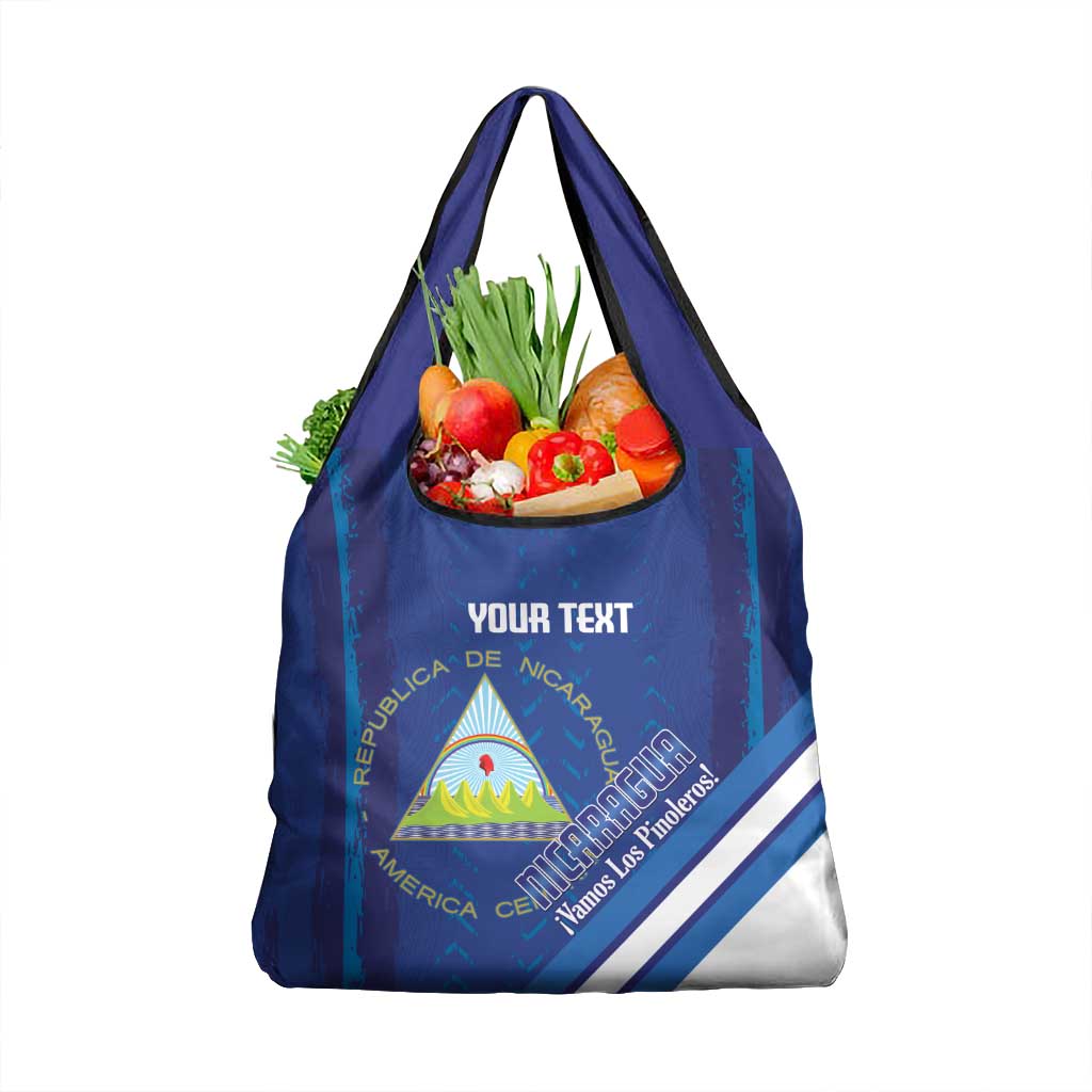 Custom Nicaragua Football Grocery Bag Vamos Los Pinoleros