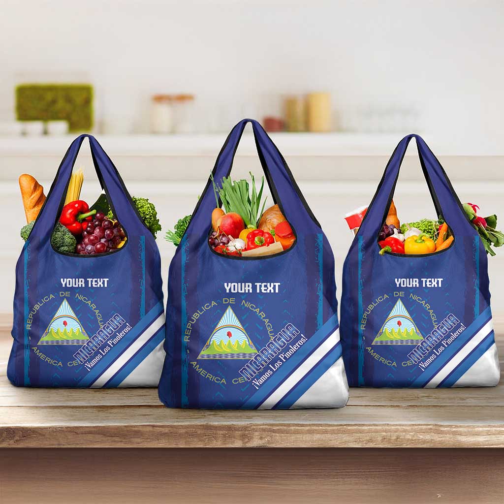 Custom Nicaragua Football Grocery Bag Vamos Los Pinoleros