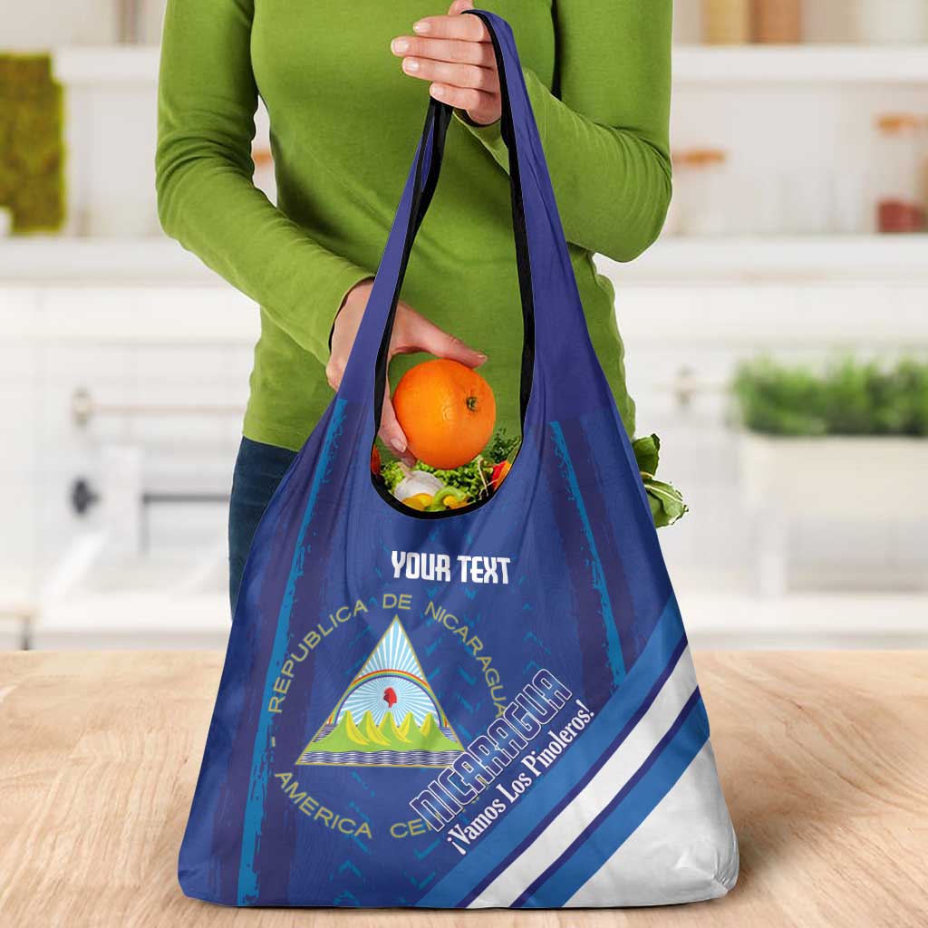 Custom Nicaragua Football Grocery Bag Vamos Los Pinoleros