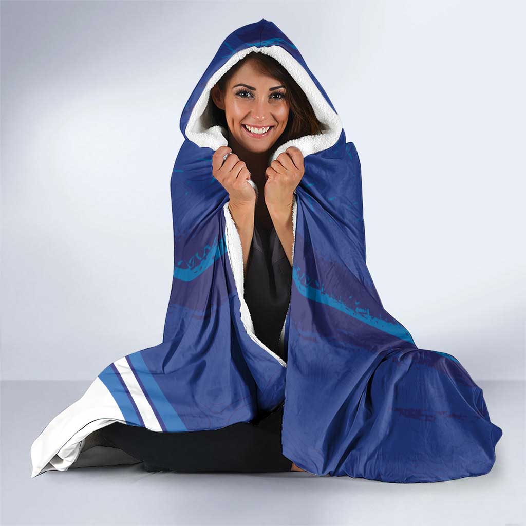 Custom Nicaragua Football Hooded Blanket Vamos Los Pinoleros