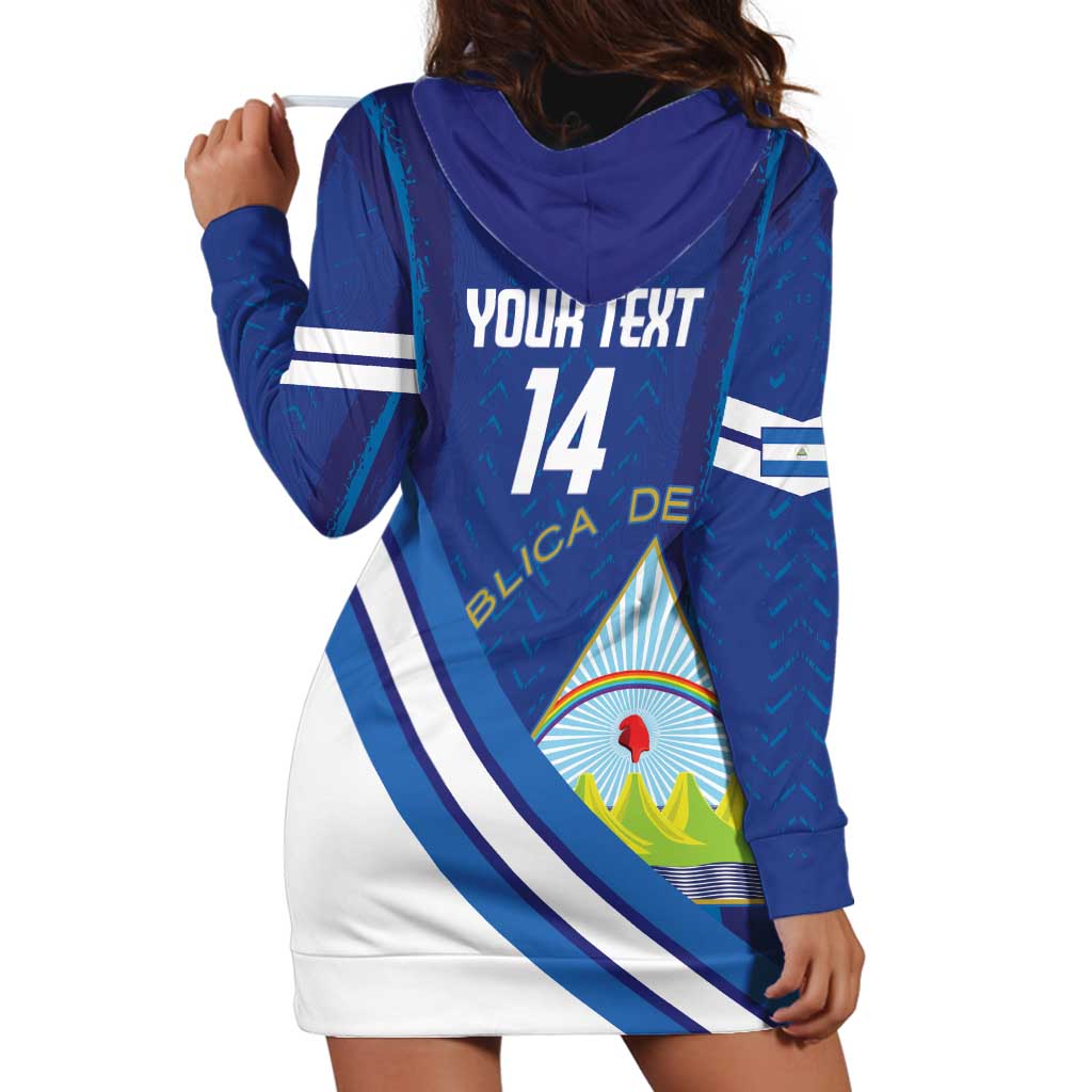 Custom Nicaragua Football Hoodie Dress Vamos Los Pinoleros