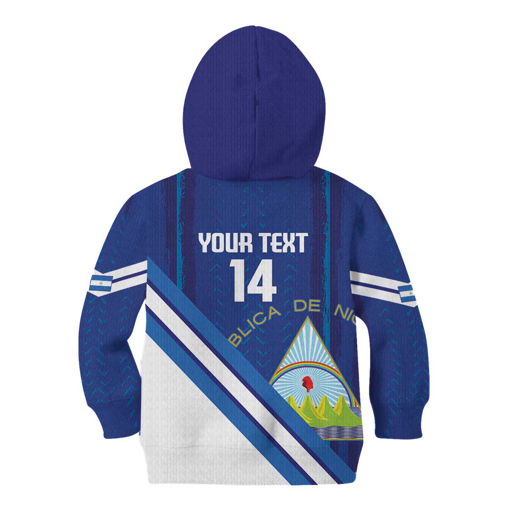 Custom Nicaragua Football Kid Hoodie Vamos Los Pinoleros
