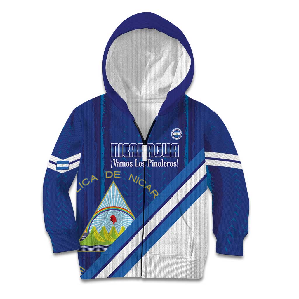 Custom Nicaragua Football Kid Hoodie Vamos Los Pinoleros