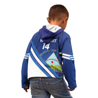 Custom Nicaragua Football Kid Hoodie Vamos Los Pinoleros