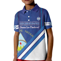 Custom Nicaragua Football Kid Polo Shirt Vamos Los Pinoleros