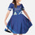 Custom Nicaragua Football Kid Short Sleeve Dress Vamos Los Pinoleros