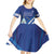 Custom Nicaragua Football Kid Short Sleeve Dress Vamos Los Pinoleros