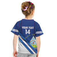 Custom Nicaragua Football Kid T Shirt Vamos Los Pinoleros