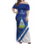 Custom Nicaragua Football Off Shoulder Maxi Dress Vamos Los Pinoleros