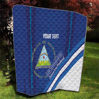 Custom Nicaragua Football Quilt Vamos Los Pinoleros