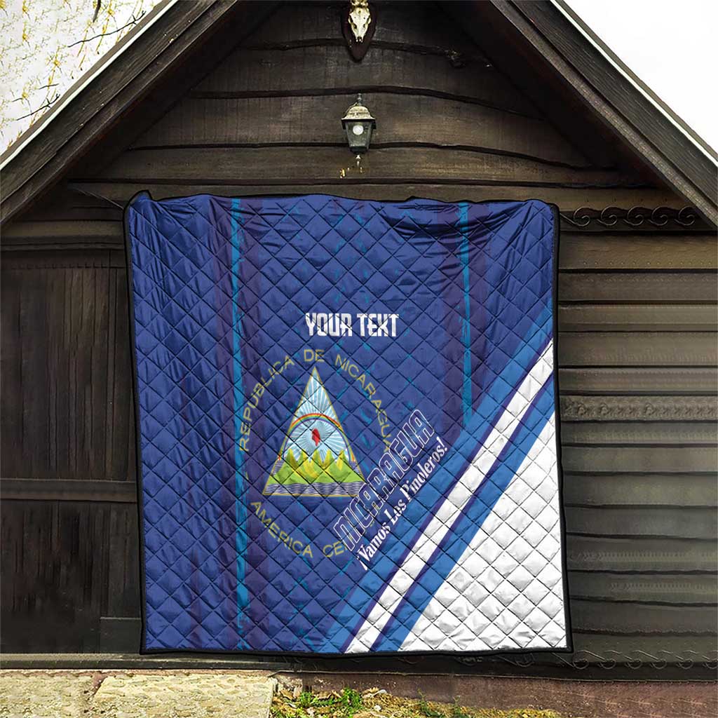 Custom Nicaragua Football Quilt Vamos Los Pinoleros