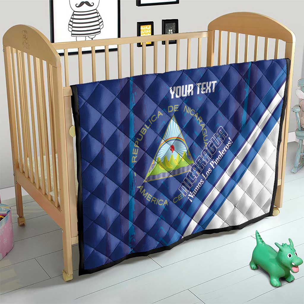 Custom Nicaragua Football Quilt Vamos Los Pinoleros